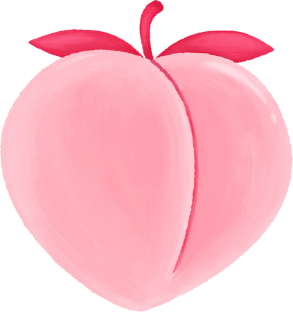 Painterly Sticker Peach